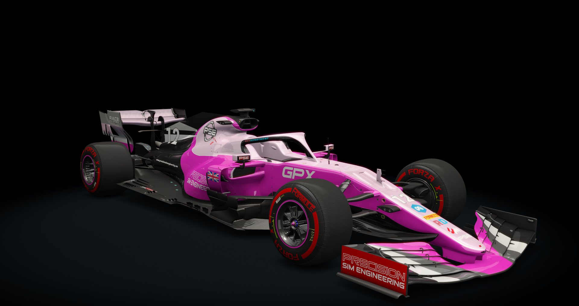 Formula Hybrid 2019, skin 12_pse_navy_pink_white