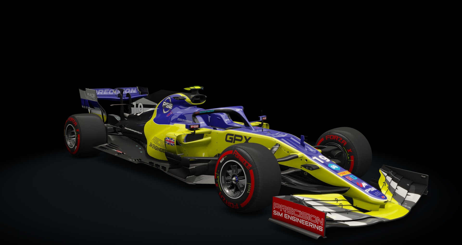 Formula Hybrid 2019, skin 19_pse_navy_yellow