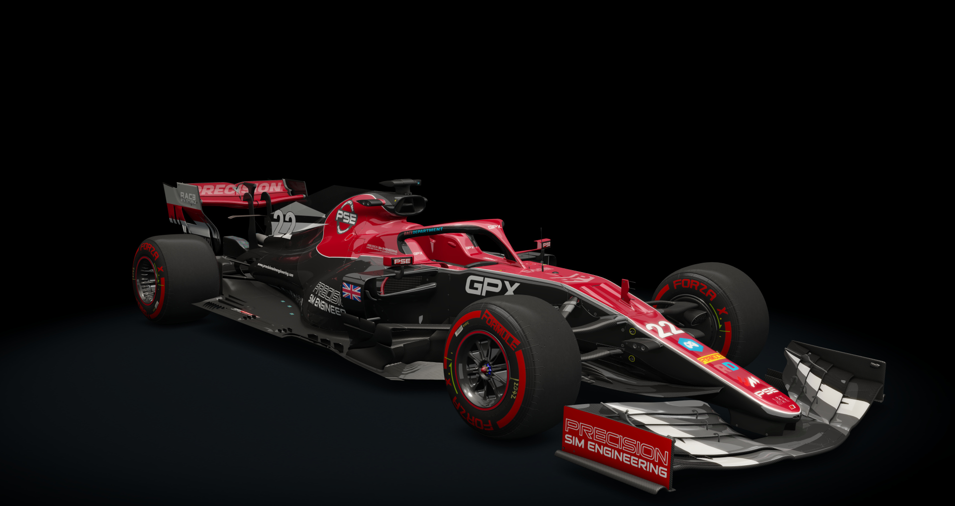 Formula Hybrid 2019, skin 22_pse_navy_black_red